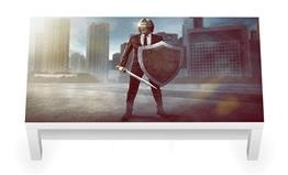 Naklejka na stolik kawowy LACK IKEA - Wojownik biznesu 0025