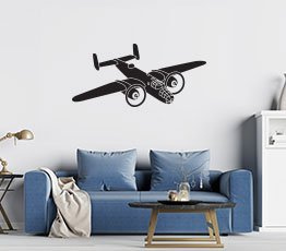 Naklejka na ścianę - Samolot Transportowy