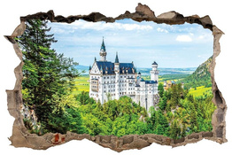 Naklejka na ścianę Dziura 3D Zamek Neuschwanstein latem 0395