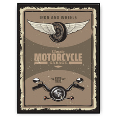 Plakat - Garaż motocyklowy
