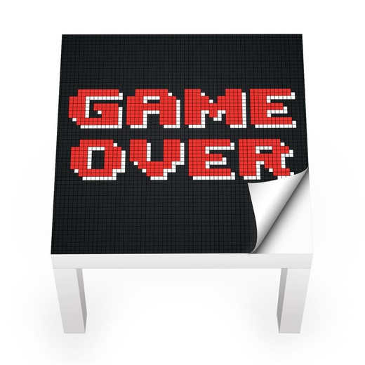 Naklejka na stolik LACK IKEA - Game over 0014