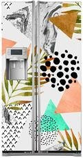 Mata na lodówkę side-by-side - Letnia abstrakcja 0613