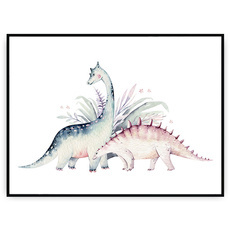 Plakat - Dwa dinozaury