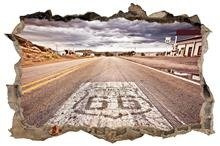 Naklejka na ścianę Dziura 3D Route 66 0162