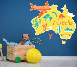 Naklejka na ścianę - Lot do Australii