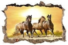 Naklejka na ścianę Dziura 3D Konie 0454