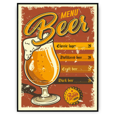Plakat - Klasyczny cennik piw