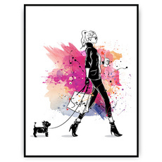 Plakat - Kobieta z psem