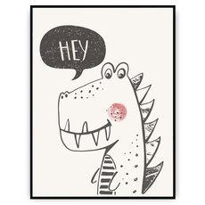 Plakat - Rysowany dinozaur