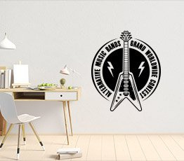 Naklejka na ścianę - Gitara Elektryczna