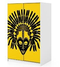 Naklejka na szafę - Maska 0273