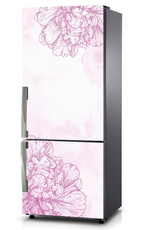 Mata na lodówkę - Różowe piwonie
