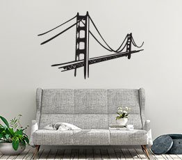 Naklejka na ścianę - Golden Gate