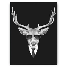 Plakat - Łoś w garniturze