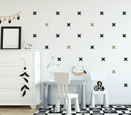 Naklejki skandynawskie na ścianę - Krzyżyki małe