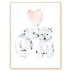 Plakat - Słodkie niedźwiadki