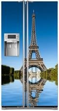 Mata na lodówkę side-by-side - Odbicie Wieży Eiffla 0507