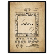Plakat na starym papierze - monopoly