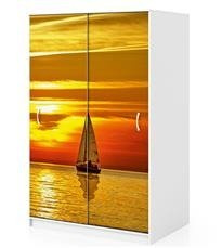 Naklejka na szafę - Samotna żaglówka 0040