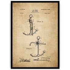 Plakat na starym papierze - kotwica