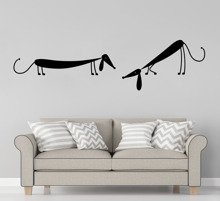 Naklejka na ścianę Jamniki