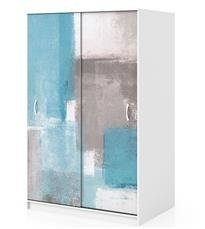 Naklejka na szafę - Abstrakcyjne kwadraty 0157