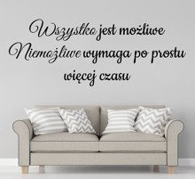 Naklejka na ścianę Wszystko jest możliwe