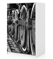 Naklejka na szafę - Koła lokomotywy 0123