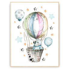Plakat - Nosorożec w balonie