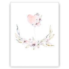 Plakat - Kwiaty i serce