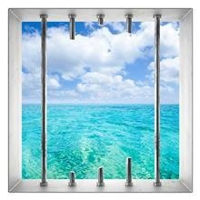 Naklejka na ścianę Okno 3D Baleary 0007