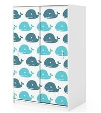 Naklejka na szafę - Wieloryby 0193