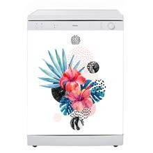 Naklejka na zmywarkę - Kwiaty i liście 0697