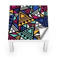 Naklejka na stolik LACK IKEA - Kolorowe trójkąty 0049