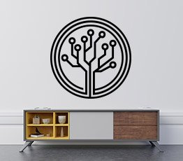 Naklejka na ścianę - Połączone punkty