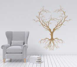 Naklejka na ścianę - Zakorzenione serce