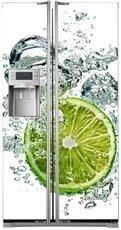 Naklejka na lodówkę side-by-side - Cytryna w wodzie 0192