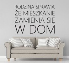 Naklejka na ścianę Rodzina tworzy dom