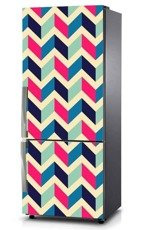 Naklejka na lodówkę - Kolorowe zygzaki 0577