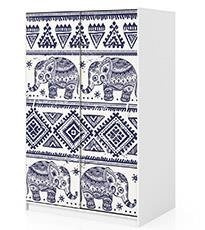 Naklejka na szafę - Hinduskie słonie 0312