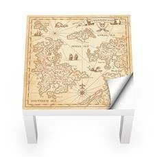 Naklejka na stolik LACK IKEA - Mapa skarbów 0026