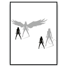 Plakat - Kobieta z cieniem