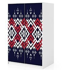 Naklejka na szafę - Zimowy wzór 0268