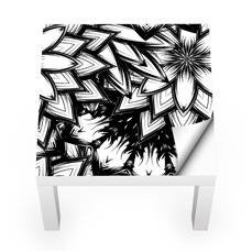 Naklejka na stolik LACK IKEA - Kwieciste kształty v2 0111