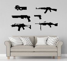 Naklejka na ścianę Guns