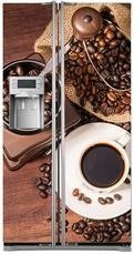 Naklejka na lodówkę side-by-side - Świeżo mielona kawa 0573