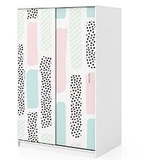 Naklejka na szafę - Pastelowe kolory 0340