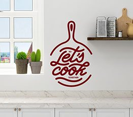 Naklejka na ścianę - Let's cook 2 - 0014