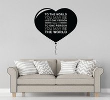 Naklejka na ścianę Be The World