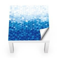 Naklejka na stolik LACK IKEA - Niebieskie trójkąty 0210